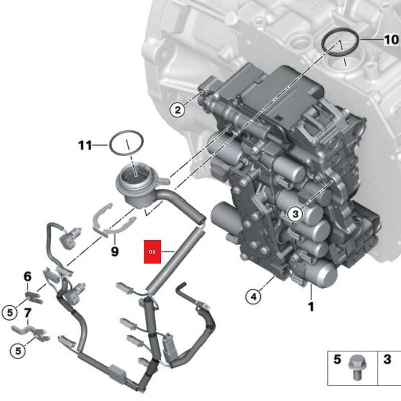 ราคาถูก ใช้สายไฟสําหรับ BMW MINI GA6F21AW TF-72SC จากการแยกกล่องเกียร์