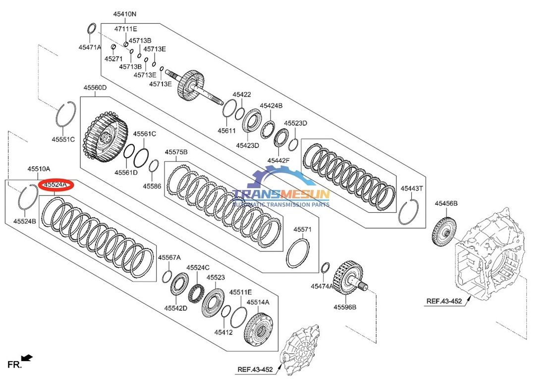 อะไหล่เครื่องยนต์อัตโนมัติ A6MF2-2 ใหม่ เครื่องยนต์พับ 455253F800 สําหรับ KIA 2011-2024 Sportage 2.4L